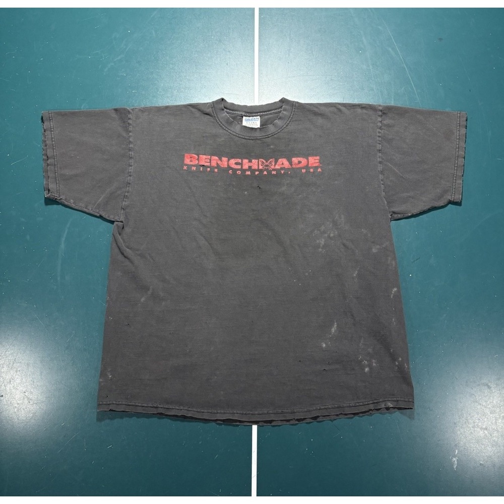 Vintage Benchmade Knife Company Promo T Shirt Men's 2XL Faded Black Thrashed 90s